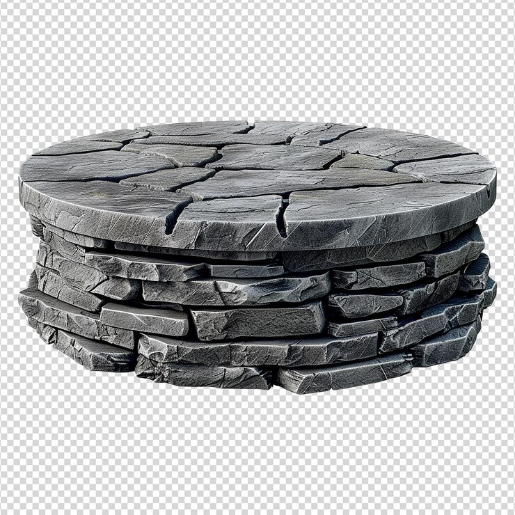 PSD podium de piedra aislado en un fondo transparente png