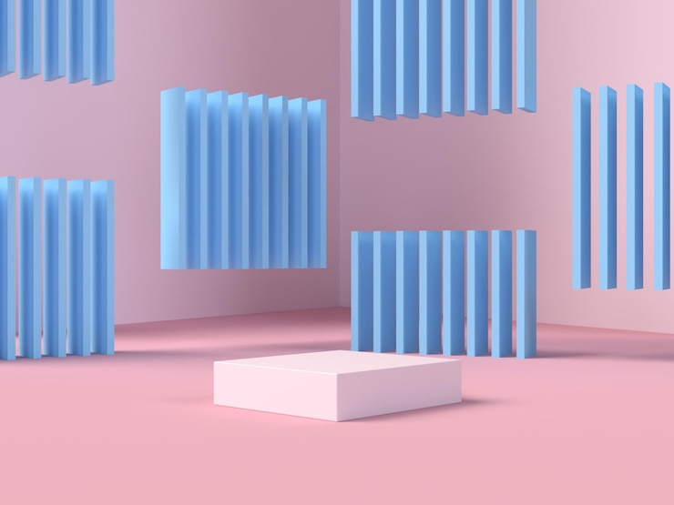 PSD podium produktpräsentation in 3d-rendering