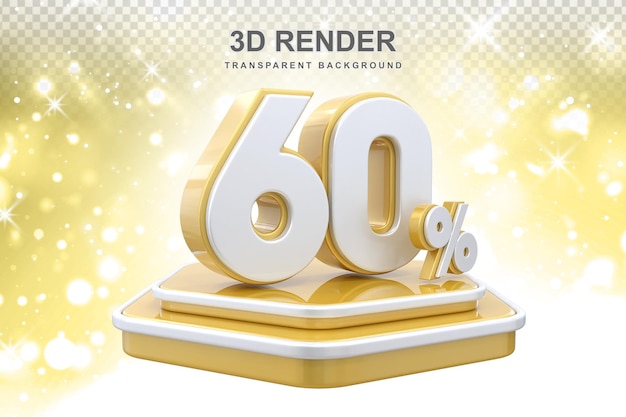 PSD le podium de la promotion à 60 % render en 3d