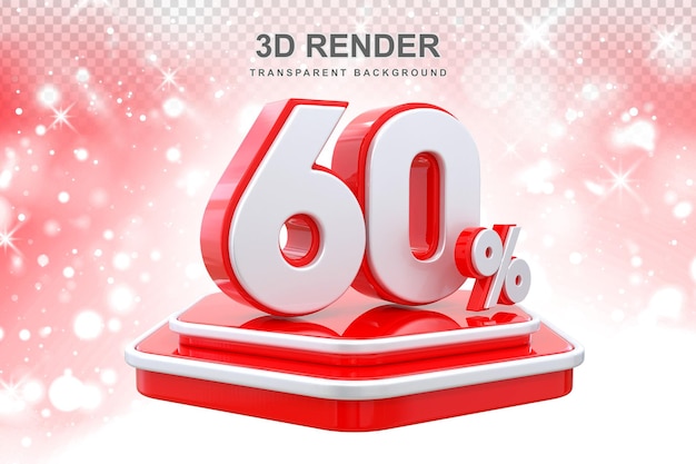 PSD le podium de la promotion à 60 % render en 3d