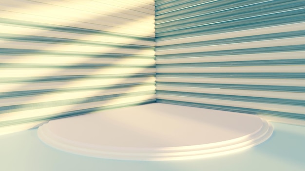 Podium de renderización 3D para la colocación de productos