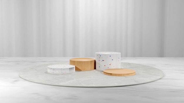 Podium de renderización 3D para la colocación de productos