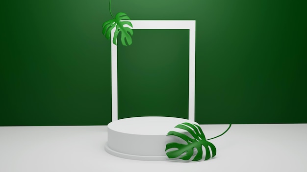 Podium de renderización 3D para la colocación de productos