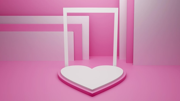 Podium de renderización 3D para la colocación de productos