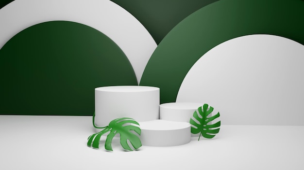 Podium de renderización 3D para la colocación de productos