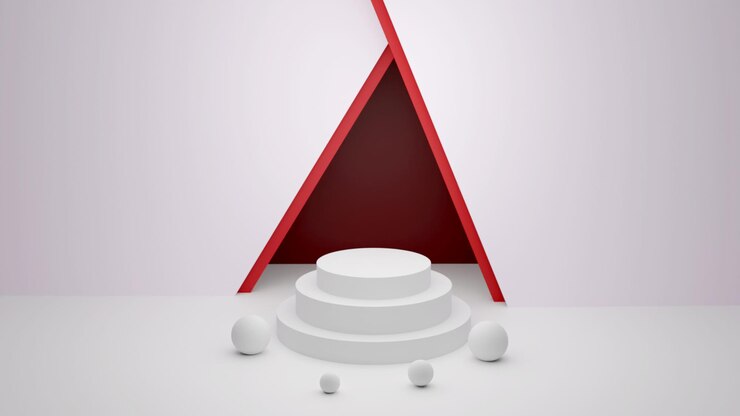 PSD podium de renderización 3d para la colocación de productos
