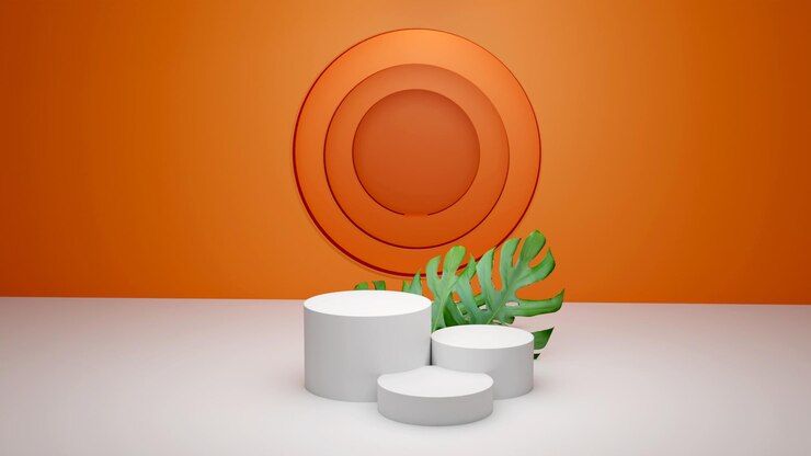 PSD podium de renderización 3d para la colocación de productos