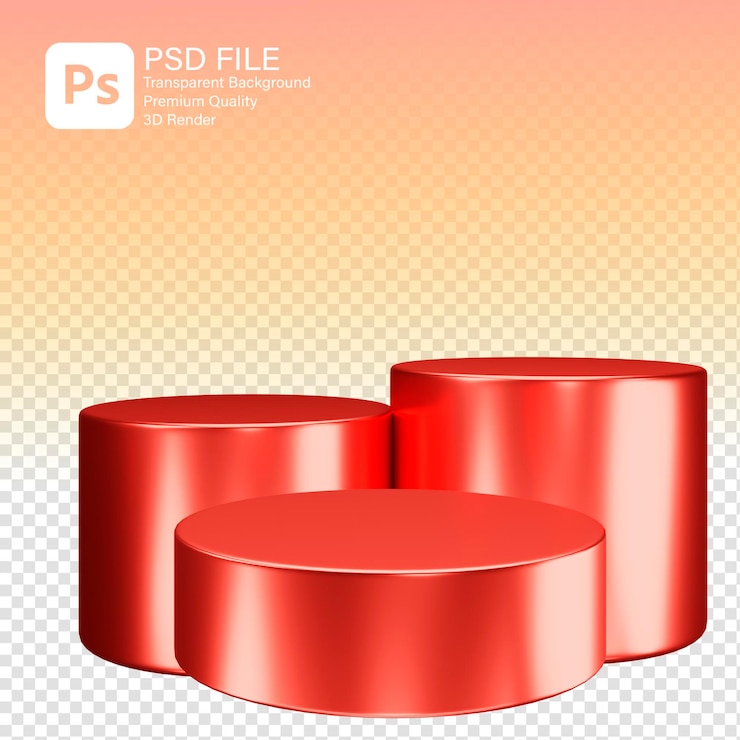PSD podium de renderización 3d para la exhibición de productos
