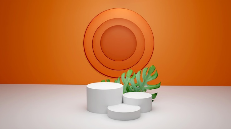 PSD podium de rendu 3d pour le placement de produits