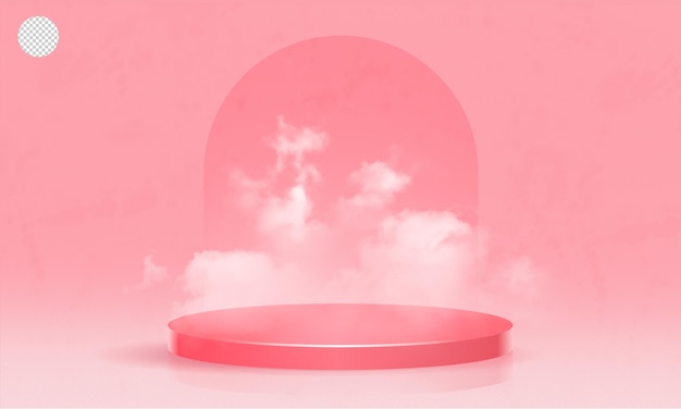 Podium Rond Et Nuages