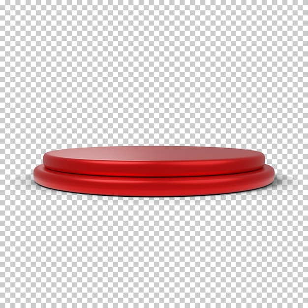 PSD podium rouge 3d pour le placement de produit