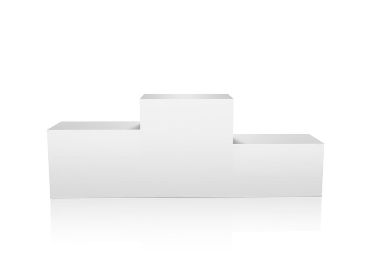 PSD le podium des vainqueurs blancs à fond transparent