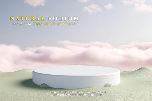 pódium de verano y natural para la exhibición de productos modelo de exhibición de escenario para la presentación de productos de exposición
