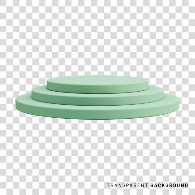 podium vert rendu 3d