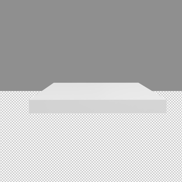 Podium weißer Produktständer oder Sockel auf Werbehintergrund 3D-Rendering