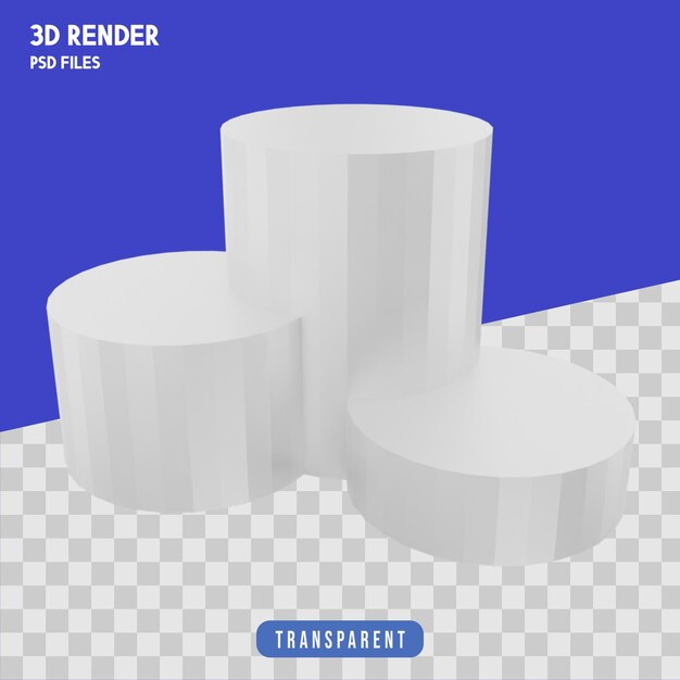 Podium zur Präsentation des Produkts 3D-Rendering Isolierte Premium