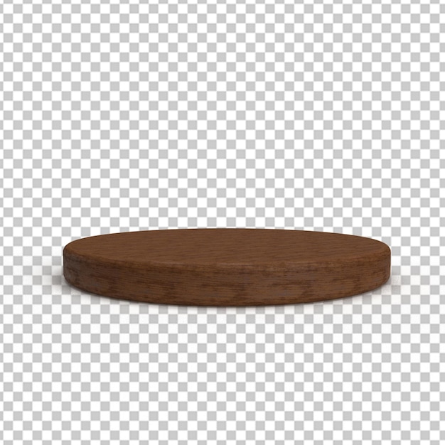 Poduim del prodotto 3d in fase di tavolo in legno