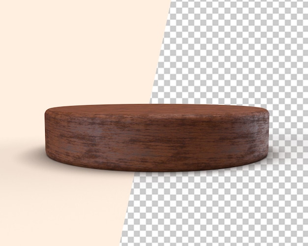 Poduim etapa producto mesa de madera 3d render