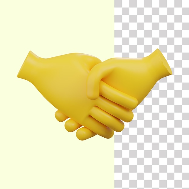 PSD une poignée de main 3d emoji