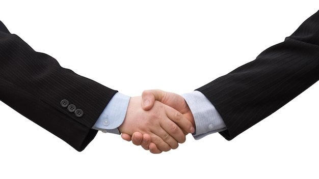 Poignée de main de deux hommes d'affaires sur un fond png