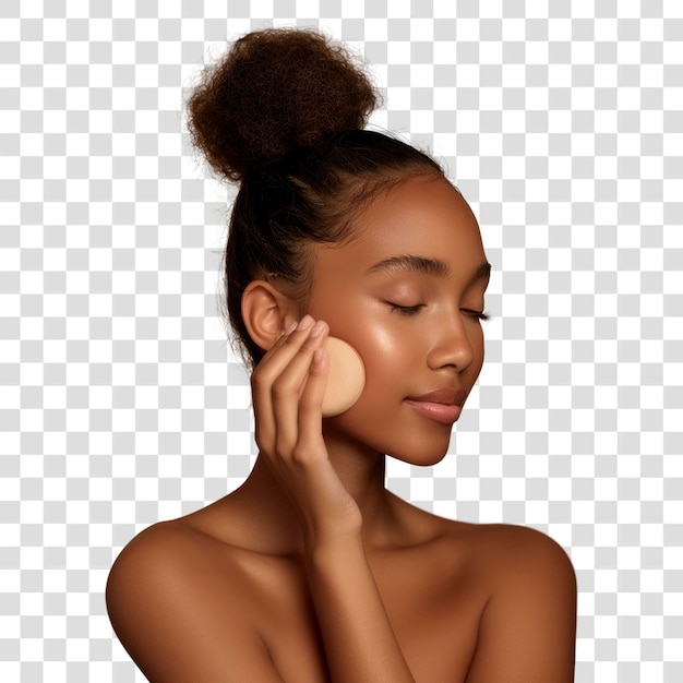 Poils de tête bruns d'une femme de PNG