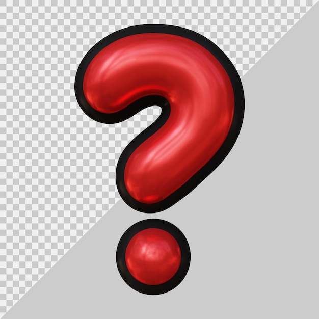 Point d'interrogation ou demander le symbole dans le rendu 3d