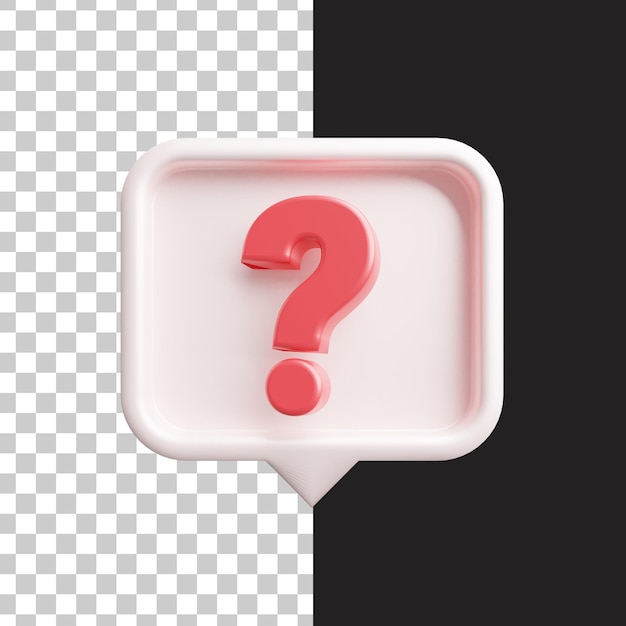 point d'interrogation symbole 3d