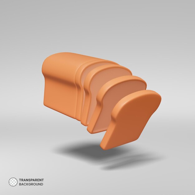 PSD point de petit-déjeuner icône rendu 3d isolé ilustration