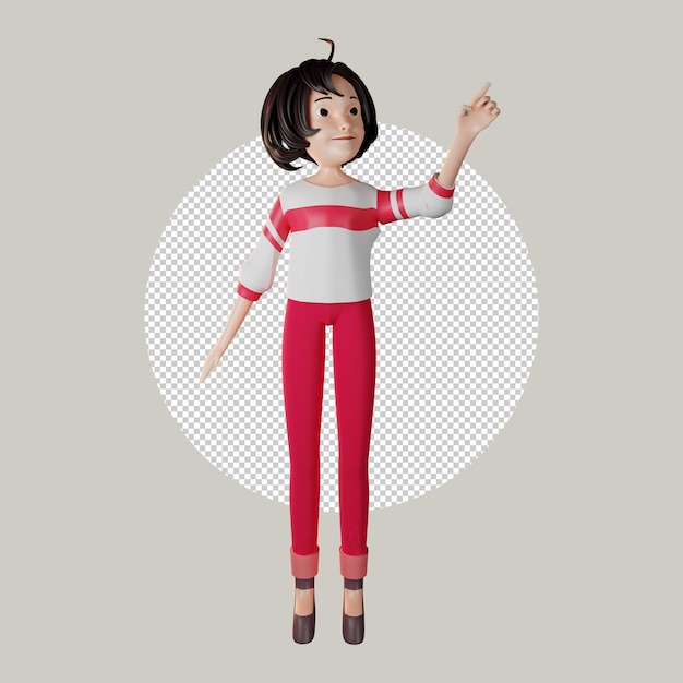 Pointage de personnage féminin 3D