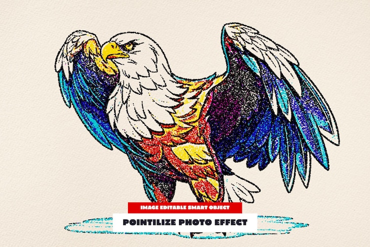 PSD pointilize photo effect