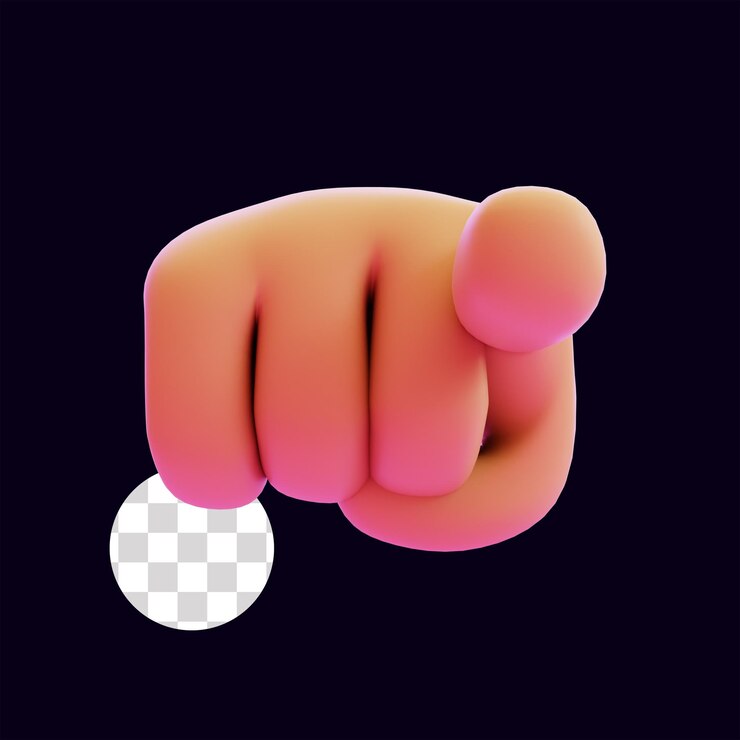 Pointing You Hand Gesture 3D Illustration