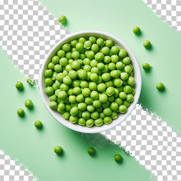 PSD des pois verts sur un fond transparent