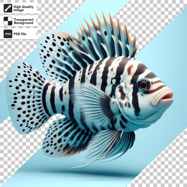 PSD poisson cichlid africain psd sur fond transparent avec couche de masque modifiable