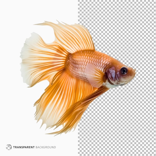 Poisson combattant siamois isolé sur fond transparent Poisson Betta