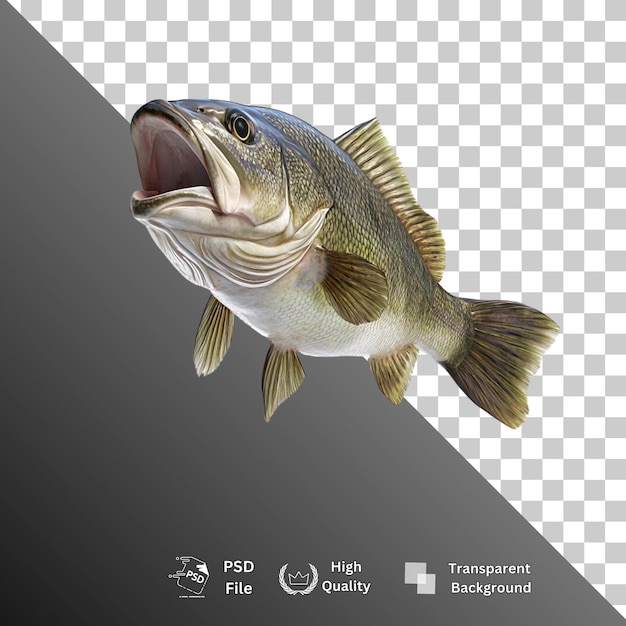 Poisson isolé sur un fond transparent