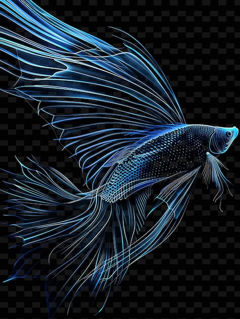 PSD un poisson avec une queue bleue est montré dans l'image