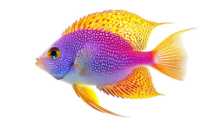 PSD poissons aux couleurs vives
