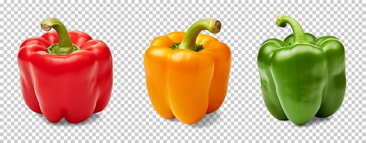 PSD poivron orange isolé sur fond transparent png psd