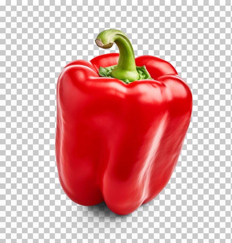 PSD poivron rouge isolé sur fond transparent png