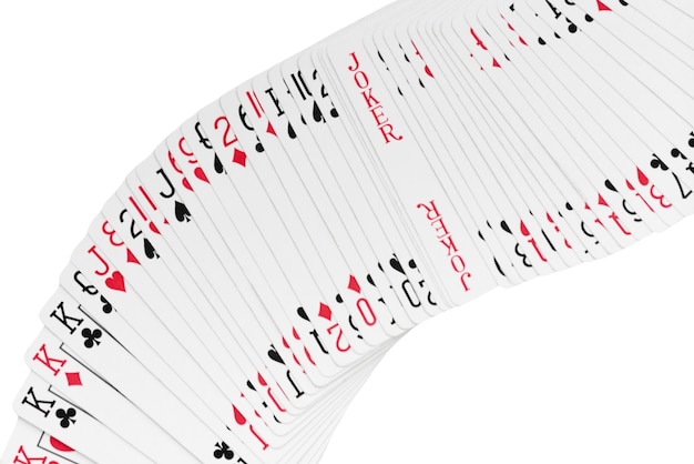 Poker-Kartenspiel isoliert