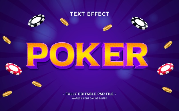 PSD poker text effekt