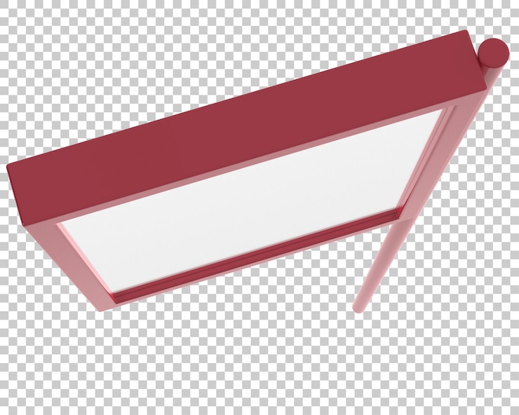 PSD pole double banner su sfondo trasparente 3d rendering illustrazione