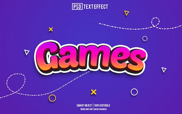 la police d'effet de texte de jeu, la typographie modifiable, le texte 3D