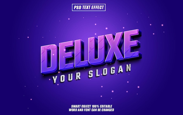 police d'effet de texte de luxe typographie modifiable texte 3D