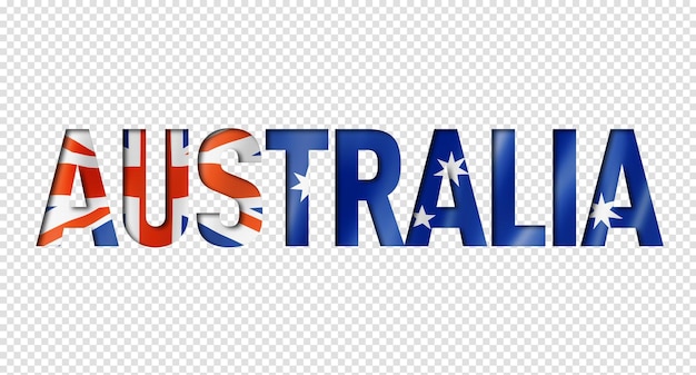 PSD police de texte du drapeau australien