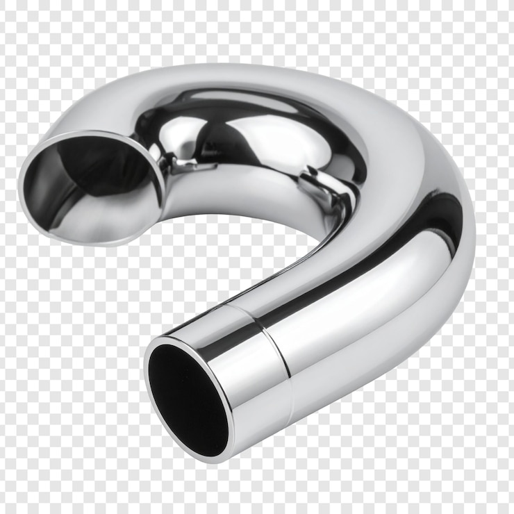 PSD polished chrome u shaped pipe fitting for construction project