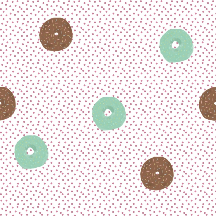 PSD polka dot pattern and doughnut