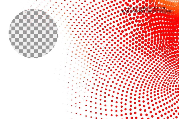 PSD polka dot pop art padrão de meio tom pontos vermelhos em branco em fundo transparente