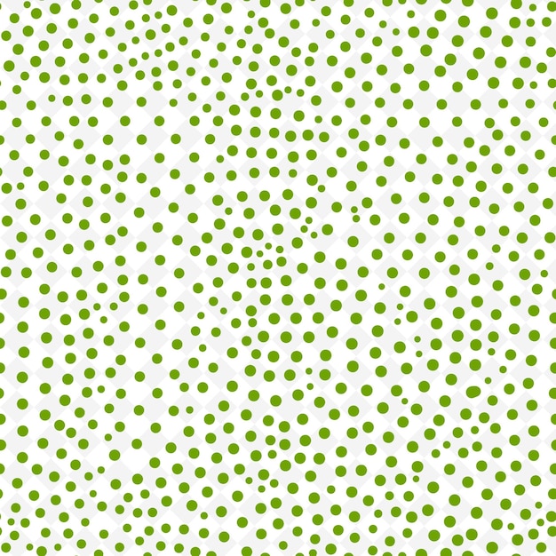 Polka Dots patrón circular con icono de corazón y esparcido La Naturaleza inspirado en el arte de contorno abstracto
