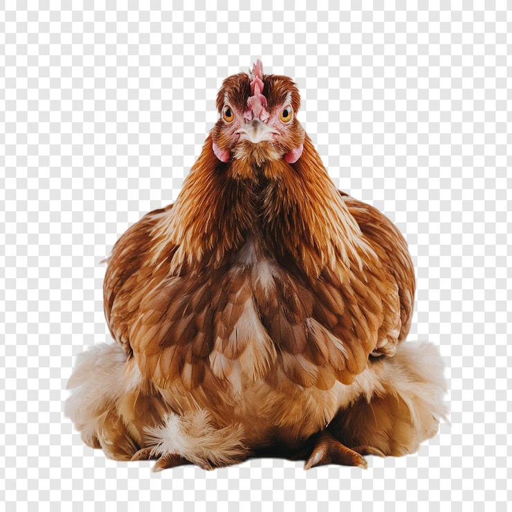 PSD un pollo aislado sobre un fondo blanco